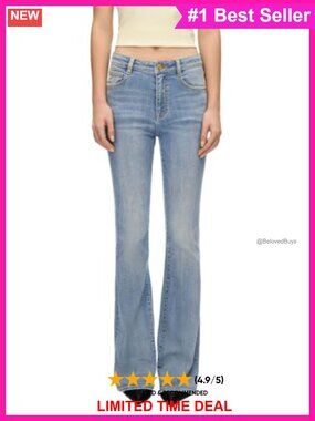 Mid Rise Flare Bootcut Stretch Denim Jeans Cotton Slim Fit Women